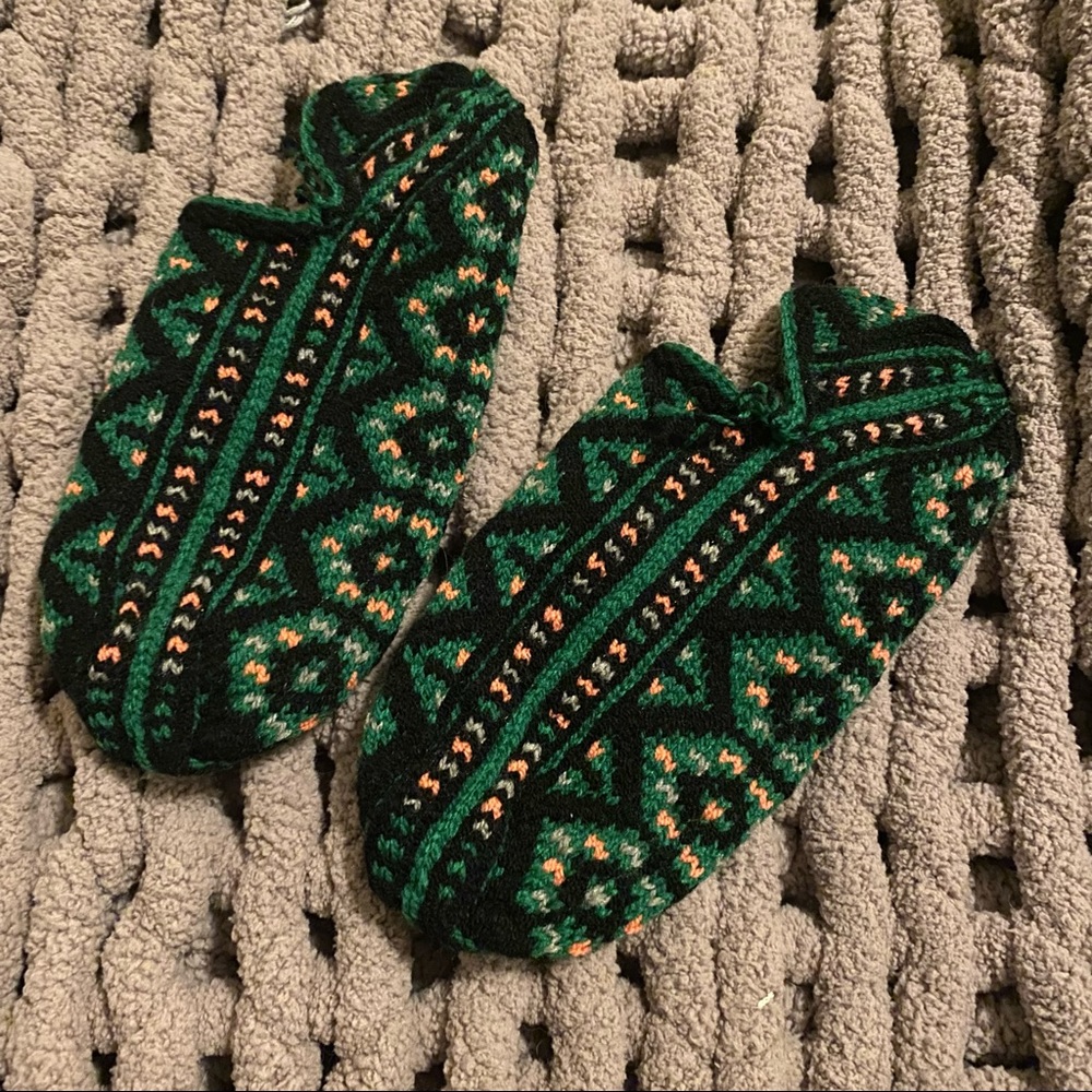 Hand Knitted Turkish Wool Socks | 100 % Natural Wool | Indoor Slipper Socks